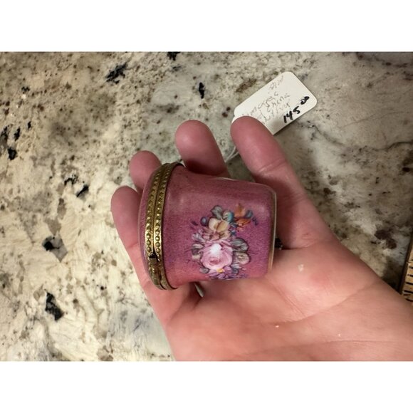 VTG Limoges Bein 1a La Mein Hand Painted Limited Edition Trinket Ring Pill Box - Picture 10 of 14